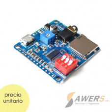 Reproductor MP3 UART Programable con bluetooth y SD