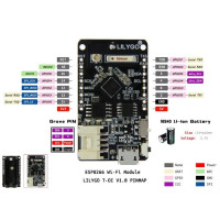 TTGO T-OI ESP8266EX Mini D1 con Portabteria 16340 TTGO T-OI ESP8266EX Mini D1 con Portabteria 16340