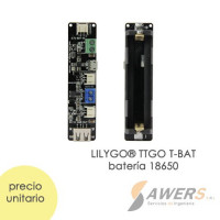 TTGO T-BAT Modulo Carga Solar CN3065 18650 portabateria TTGO T-BAT Modulo Carga Solar CN3065 18650 portabateria