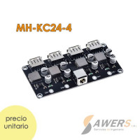 Fuente DC 9V-32V a salida Buck QC3.0 USB 5V 3A 4CH Fuente DC 9V-32V a salida Buck QC3.0 USB 5V 3A 4CH