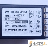 REX-C100 Controlador Digital PID Termocupla 220VAC - RELAY  de 0 - 400°C REX-C100 Controlador Digital PID Termocupla 220VAC - RELAY  de 0 - 400°C