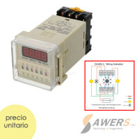 Temporizador Digital DH48S-S 0,1-99H Relay 220V DIN Temporizador Digital DH48S-S 0,1-99H Relay 220V DIN