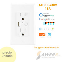 Socket Enchufe TUYA WiFi con Cargador USB Socket Enchufe TUYA WiFi con Cargador USB