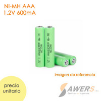 Pila NiMH AAA 1.2V 600mAh recargable Pila NiMH AAA 1.2V 600mAh recargable
