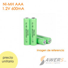 Pila recargable NI-MH AAA 1.2V 900mAh