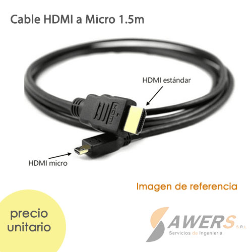 Cable Micro HDMI a HDMI 1.5m