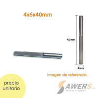 Fresa de Grabado punta Plana 4x6x40mm Fresa de Grabado punta Plana 4x6x40mm