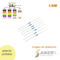 Resistencia Axial 1/6W (5 piezas) Resistencia Axial 1/6W (5 piezas)