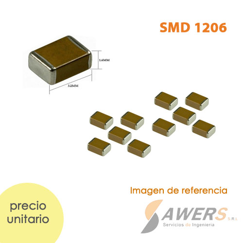 Capacitores SMD 1206 1pF a 10uF 16V (3 piezas)