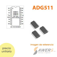 ADG511 LC2MOS conmutador 4CH SPST de Precision 5V/3V SOP16 ADG511 LC2MOS conmutador 4CH SPST de Precision 5V/3V SOP16