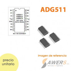 ADG511 LC2MOS conmutador 4CH SPST de Precision 5V/3V SOP16