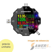 Voltimetro Digital USB USB/QC/PD3.0 Mustool UD18 18 en 1 Voltimetro Digital USB USB/QC/PD3.0 Mustool UD18 18 en 1