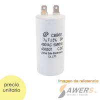 CBB60 Capacitor de arranque 7uF 450VAC CBB60 Capacitor de arranque 7uF 450VAC