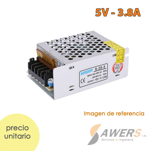 Fuente Switching 5V-3.8A-19W 220VAC