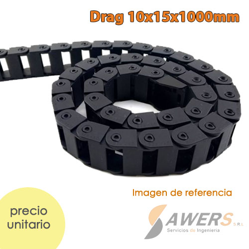 Cable Carrier - Drag Chain 10x15x1000mm para CNC