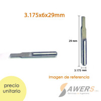 Fresa cuchilla de desvaste columna Plana 2x6mm Fresa cuchilla de desvaste columna Plana 2x6mm