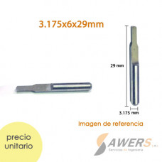 Fresa cuchilla de desvaste columna Plana 2x6mm