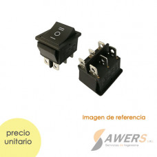 Interruptor switch 3POS ON-OFF-ON 6P 220V-16A KCD1-203
