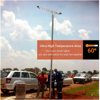 luminaria Solar de alumbrado publico 60W bateria LiFePo4 27.5Ah luminaria Solar de alumbrado publico 60W bateria LiFePo4 27.5Ah