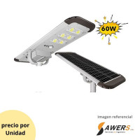 luminaria Solar de alumbrado publico 60W bateria LiFePo4 27.5Ah luminaria Solar de alumbrado publico 60W bateria LiFePo4 27.5Ah