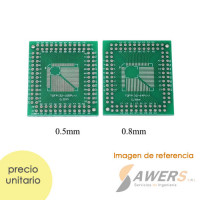 Zocalo PCB TQFP32/64 A DIP Zocalo PCB TQFP32/64 A DIP