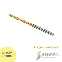 Fresa Corte Espiral TiN BallNose 3.175mm CED=2mm