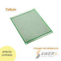 PCB Perforada doble cara 7x9cm (fibra de vidrio) PCB Perforada doble cara 7x9cm (fibra de vidrio)