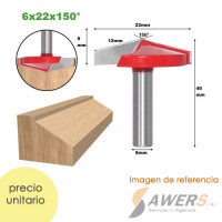 Fresa de tallado en V madera CED=6mm 60/90/120/150 grados Fresa de tallado en V madera CED=6mm 60/90/120/150 grados