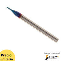 Fresa de corte espiral ballnose HRC63 R0.5 4D*50L*2T