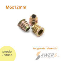Tuerca de Insercion M6x12mm Tuerca de Insercion M6x12mm