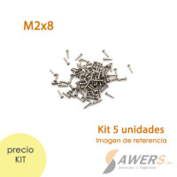Tornillo autorroscante para  servo M2x8 (pack 5pcs) Tornillo autorroscante para  servo M2x8 (pack 5pcs)