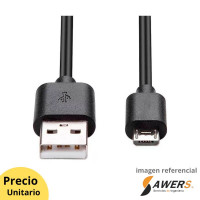 Cable microUSB a USB 2.0 Tipo A 1Mts Cable microUSB a USB 2.0 Tipo A 1Mts