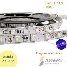 Tira Led UV 5050 5Mts 12VDC 60led/m