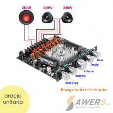 TPA3251 Amplificador de Potencia Subwoofer 220Wx2 + 350W