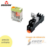 Relay Industrial 24Vdc 8P DRPT-2C-LR-D24 + base riel DIN Relay Industrial 24Vdc 8P DRPT-2C-LR-D24 + base riel DIN