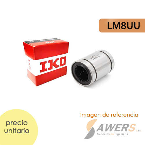 LM8UU Rodamiento Lineal IKO 8x15x24mm