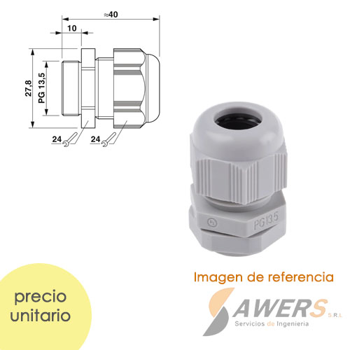 PG13.5 Cable Conector IP68 (5 - 12mm)