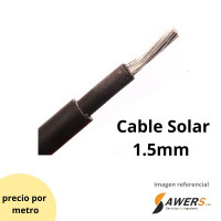 Cable solar fotovoltaico PV1-F  1x1.5mm (1 Metro) Cable solar fotovoltaico PV1-F  1x1.5mm (1 Metro)