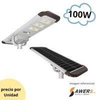 Luminaria Solar de alumbrado publico 100W bateria LiFePo4 54Ah Luminaria Solar de alumbrado publico 100W bateria LiFePo4 54Ah