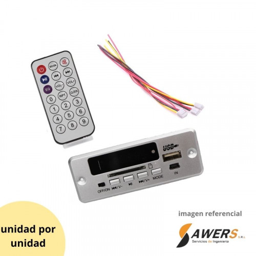 Reproductor MP3, USB, FM, SD  5V