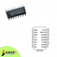 CH340G controlador Serial a USB smd