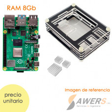 RASPBERRY PI 4 Model B de RAM 8Gb + Case + Disipador