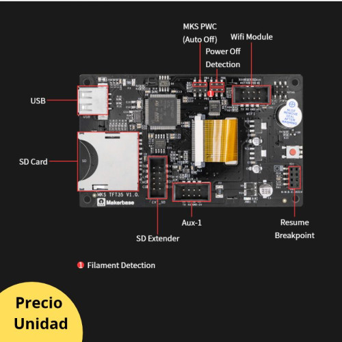 Makerbase MKS TFT35 Pantalla Tactil para DLC32