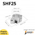 SHF25 Soporte sujetador eje lineal de 25mm