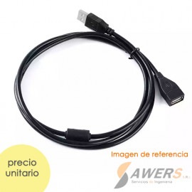 Cable USB Macho/Hembra 2.0 Tipo A 1.5Mts
