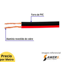 Cable Polarizado Bicolor Para/bocina 22 AWG por metro