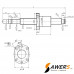 SFU2010 kit tornillo de bolas con BK15/BF15 y DSG20H (3metros)