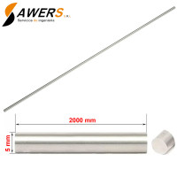 5mm Guia eje lineal cromada L=2000mm 5mm Guia eje lineal cromada L=2000mm
