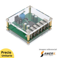 Fuente DC 8V-40V a salida Buck QC3.0 USB 5V 8A 6CH Fuente DC 8V-40V a salida Buck QC3.0 USB 5V 8A 6CH
