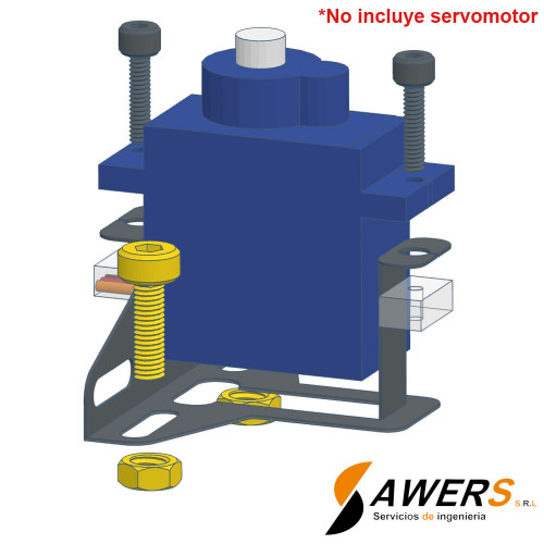 Soporte metalico para servomotor SG90